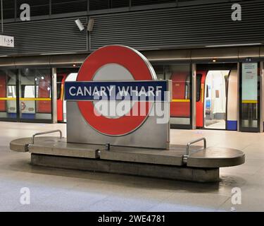 Canary Wharf u-Bahnstation Stockfoto