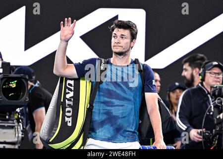 Melbourne, Australie. Januar 2024. Miomir Kecmanovic während der Australian Open 2024, Grand Slam Tennis Turnier am 22. Januar 2024 im Melbourne Park in Melbourne, Australien - Foto Victor Joly/DPPI Credit: DPPI Media/Alamy Live News Stockfoto