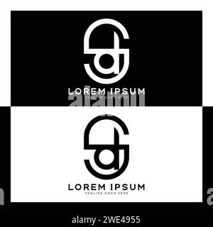 SD Initial Letter Logo. Monogramm mit S- und D-Muster Stock Vektor SD Initial Letter Logo. Monogramm mit S- und D-Muster Stock Vektor