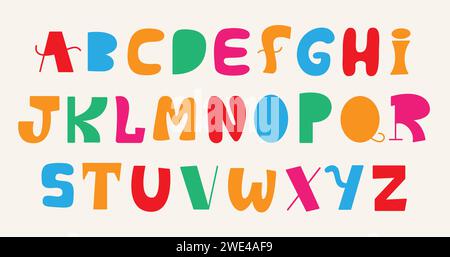 Englische Buchstaben Lateinische Schriftart Trendausschnitt Alphabet Stock Vektor