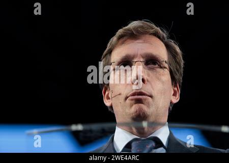MADRID, SPANIEN - 23. JANUAR: Bürgermeister von Madrid Jose Luis Martinez Almeida während der Präsentation des Formel-1-Grand-prix, der ab 2026 in Madrid stattfindet Credit: Guille Martinez/AFLO/Alamy Live News Stockfoto