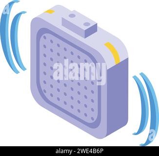 Symbol für Spurdatensignal isometrischer Vektor. Stadtzentrum. Tragbarer Service Stock Vektor