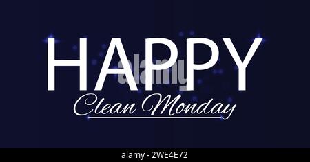 Happy Clean monday mit stilvollem Textdesign Stock Vektor