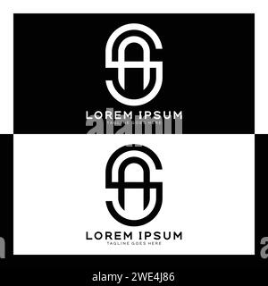 SA Initial Letter Logo. Buchstaben S und Ein Monogramm mit Muster Stock Vektor