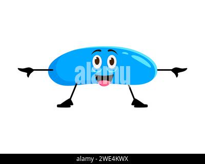 Zeichentrickmathematik Minuszeichen. Isoliertes Vektormathematik-Zeichen für Subtraktionsgleichungen und Anwendung im pädagogischen und mathematischen Kontext. Niedliches arithmetisches Symbol für die Bildung und das Lernen von Kindern Stock Vektor