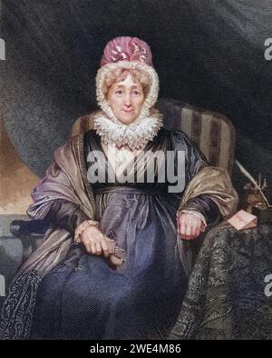 Hannah mehr 1745 bis 1833 englischer religiöser Schriftsteller und evangelistischer Philanthropist, Historisch, digital restaurierte Reproduktion von einer Vorlage aus dem 19. Jahrhundert, Datum nicht angegeben Stockfoto