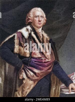 Henry Dundas 1. Viscount Melville 1742 bis 1811 schottischer Anwalt und Politiker, Historisch, digital restaurierte Reproduktion von einer Vorlage aus dem 19. Jahrhundert, Datum nicht angegeben Stockfoto