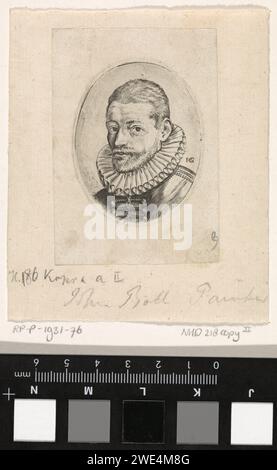 Porträt des Kaufmanns Hans Felbier, anonym, nach Hendrick Goltzius, 1582 - 1667 Druckpapierstich Stockfoto