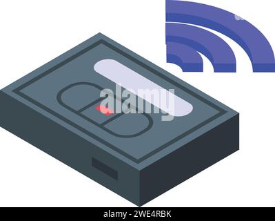 Symbol für Travel Tracker Equipment isometrischer Vektor. Zentrum Stadt. Steuerführung Stock Vektor