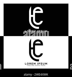 TE Initial Letter Logo. Monogramm mit T- und E-Muster Stock Vektor