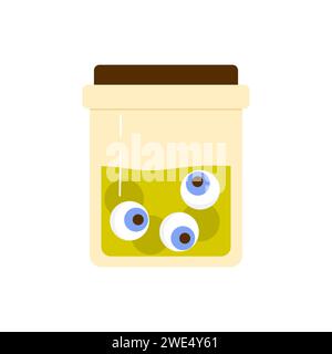 Zaubertrank im Glaskolben. Hexerei-Werkzeuge, Zauberer Giftflasche Cartoon Vektor Illustration Stock Vektor