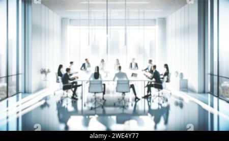 Verschwommener Hintergrund mit Kopierraum für Geschäftsmann und Frau. Geeignet für alles in der Business-Kategorie Stockfoto