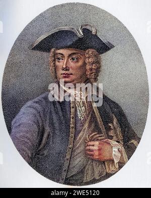 Robert Walpole 1. Earl of Orford 1676 - 1745 Premierminister von Großbritannien und Staatsmann, Historisch, digital restaurierte Reproduktion von einer Vorlage aus dem 19. Jahrhundert, Datum nicht angegeben Stockfoto