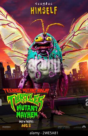 Teenage Mutant Ninja Turtles: Mutant Mayhem (2023) von Raine Allen-Miller, der in dieser stilvollen Animation den Dreckskerl selbst spielt. Poster mit US-Zeichen ***NUR FÜR REDAKTIONELLE ZWECKE***. Quelle: BFA / Paramount Pictures Stockfoto