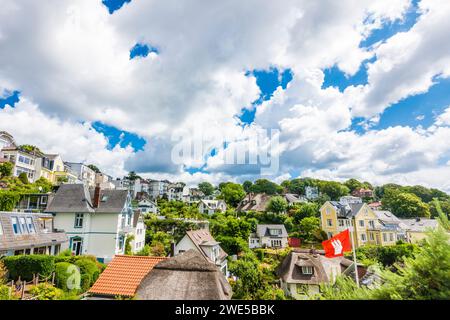 Hanglage, Treppenviertel, Blankenese, Hamburg, Deutschland Stockfoto