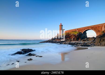 Leuchtturm Petit Minou, Phare du Petit Minou, Plouzané, Straße von Brest, Finistère, Bretagne, Frankreich Stockfoto