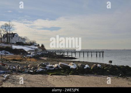 Steppingstones Park & Lighthouse, NY Stockfoto