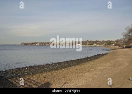 Steppingstones Park & Lighthouse, NY Stockfoto