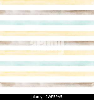 Nahtloses Muster mit Aquarelllinien Stockfoto