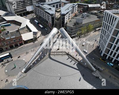 Coventry von oben. Drohnenansicht Stockfoto