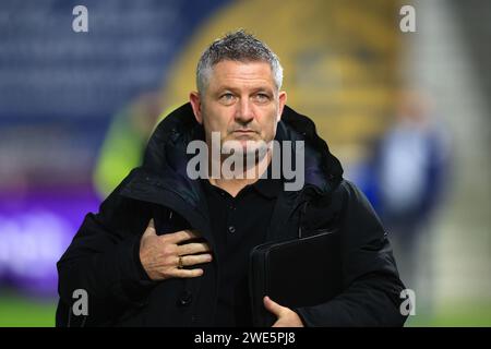 23. Januar 2024; Tynecastle Park, Edinburgh, Schottland: Scottish Premiership Football, Hearts versus Dundee; Dundee-Manager Tony Docherty kommt vor dem Spiel in Tynecastle an Stockfoto