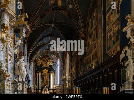 Chorraum der Kathedrale (Katedra) in Sandomierz in der Woiwodschaft Podkarpackie in Polen Stockfoto