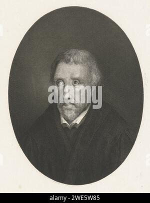 Mansbustste in Ovaal, Henricus Wilhelmus Couwenberg, 1829 - 1845 Druck Amsterdam Papier Radierung / Gravur anonyme historische Person porträtiert Stockfoto