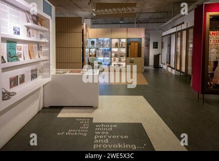 Woking's Story, ein lokales Geschichtsmuseum im Lightbox Woking, Surrey, England, Großbritannien Stockfoto