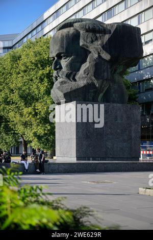 Karl-Marx-Denkmal, Chemnitz, Sachsen, Deutschland, Europa Stockfoto