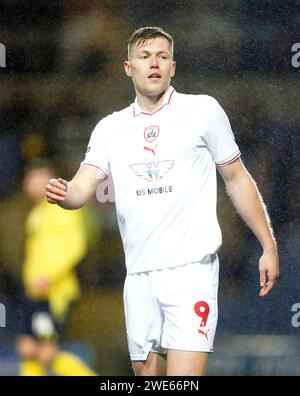 Barnsley's Sam Cosgrove während des Spiels der Sky Bet League One im Kassam Stadium in Oxford. Bilddatum: Dienstag, 23. Januar 2024. Stockfoto