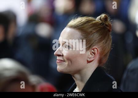 23.01.2024, Berlin, Deutschland, Karoline Herfurth besucht die Weltpremiere „EINE MILLION MINUTEN“ im Zoo Palast am 23. Januar 2024 in Berlin. Regie: Christopher Doll Stockfoto