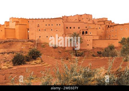 Ksar von lehmhäusern in Ouarzazate in Marokko, Afrika Stockfoto