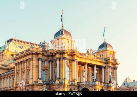 Kroatien, Zagreb, Kroatisches Nationaltheater Stockfoto