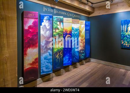 Die lebensgroße Nachbildung von Noah's Ark at the Ark Encounter ist eine historische Attraktion in der Nähe von Williamstown, Kentucky Stockfoto