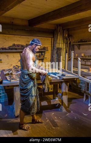 Die lebensgroße Nachbildung von Noah's Ark at the Ark Encounter ist eine historische Attraktion in der Nähe von Williamstown, Kentucky Stockfoto