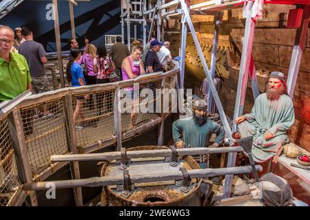 Ausstellung im Creation Museum in Petersburg, Kentucky Stockfoto