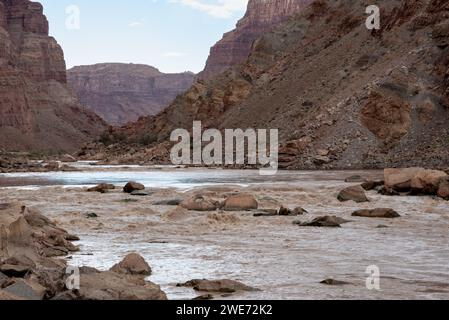 Big Drop #3 (alias Satan's Darm) am Colorado River, Cataract Canyon, Utah. Stockfoto