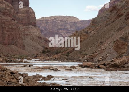 Big Drop #3 (alias Satan's Darm) am Colorado River, Cataract Canyon, Utah. Stockfoto