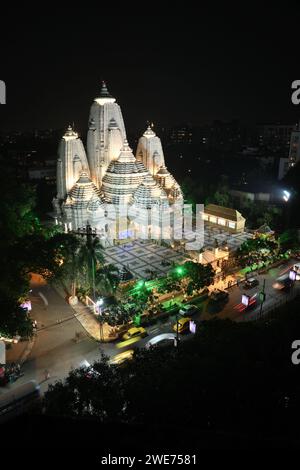 Birla Mandir ist dem hinduistischen Gott Lord Krishna und seiner Gemahlin Radha geweiht. Kalkutta, West Brngal, Indien. Stockfoto