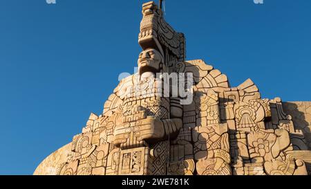 Das berühmte Monumento à la Patria am Paseo Montejo, Merida, Mexiko Stockfoto