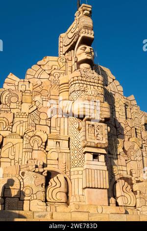 Das berühmte Monumento à la Patria am Paseo Montejo, Merida, Mexiko Stockfoto