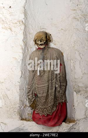 Mumifizierte Leichen in der Kapuziner-Katakomben von Palermo, Italien. Stockfoto