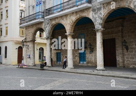 Plaza de La Cathedral im alten Havanna, Kuba. Stockfoto