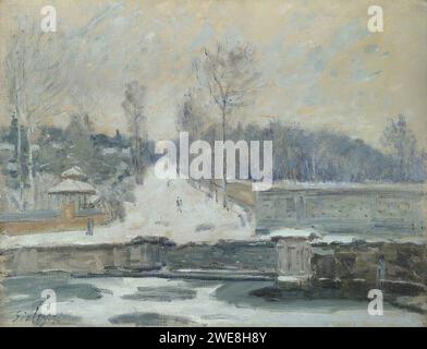 Alfred Sisley (1839-1899) - L'Abreuvoir de Marly-le-ROI Stockfoto