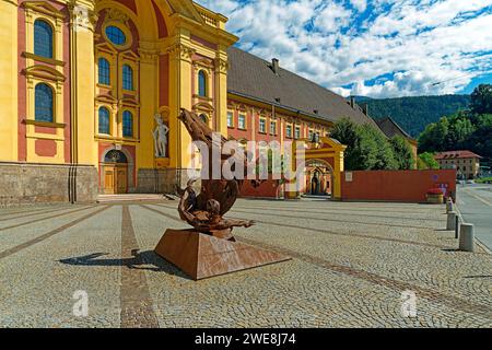 Stiftskirche Wilten, Klostergarten Stockfoto