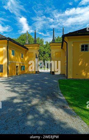 Schloss Hellbrunn, Hellbrunner Park, Eingang Stockfoto