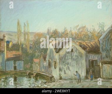 Alfred Sisley (1839-1899) - UN Coin de Moret sur Loing Stockfoto