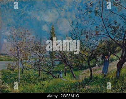Alfred Sisley (1839-1899) - UN verger au printemps à by Stockfoto