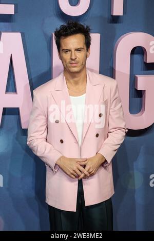 London, Großbritannien. Januar 2024. Andrew Scott sah bei der britischen Gala-Vorführung für „All of US Strangers“ im BFI Southbank in London. (Foto: Brett Cove/SOPA Images/SIPA USA) Credit: SIPA USA/Alamy Live News Stockfoto