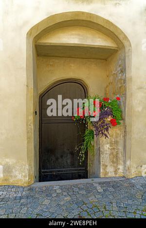 Burg Hasegg, Innenhof, Tür Stockfoto